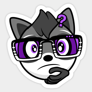 Confused Raccoon Rocky Sticker